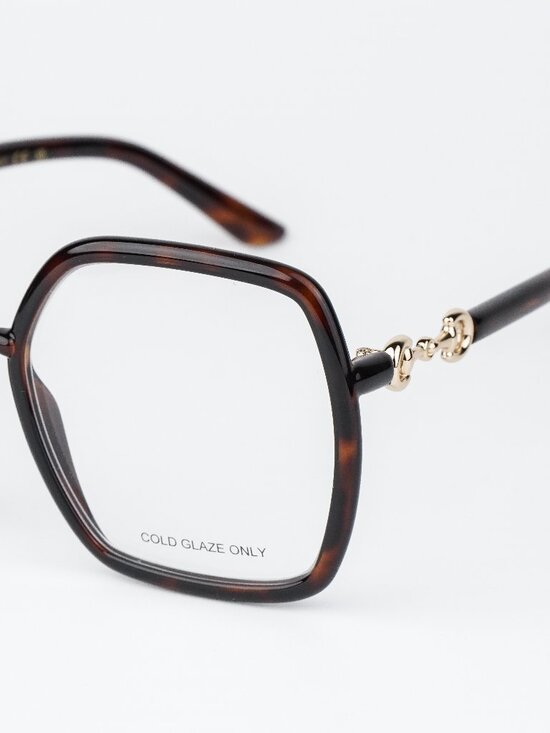 Gucci Women Eyeglasses Havana Square Oversized GG0890O 002 NEW AUTHENTIC main image 4